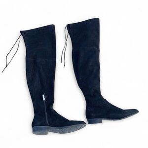 Marc Fisher Suede Over the Knee Boots Black Size 9W
